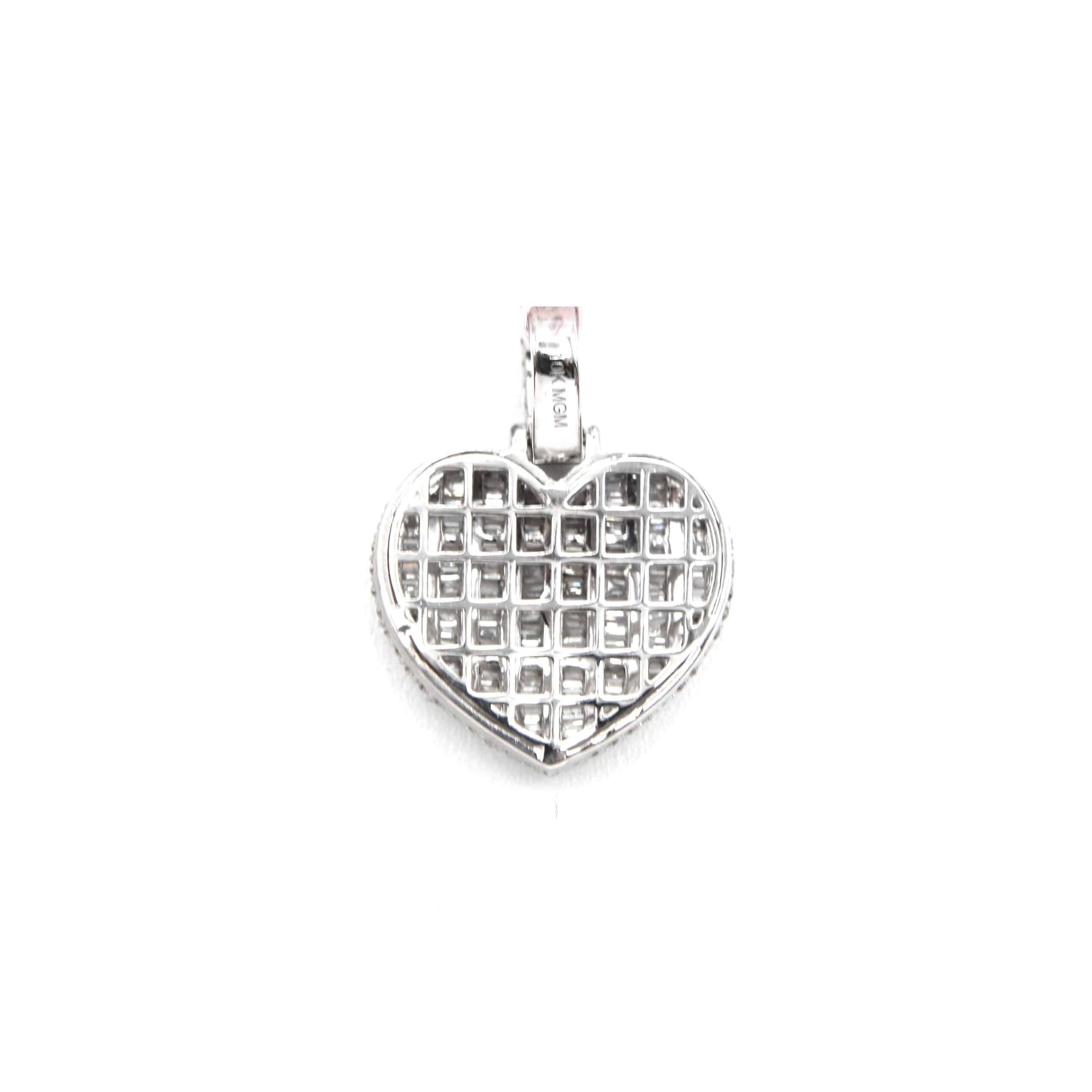 Crystal Lattice Diamond Heart Pendant - Image 2