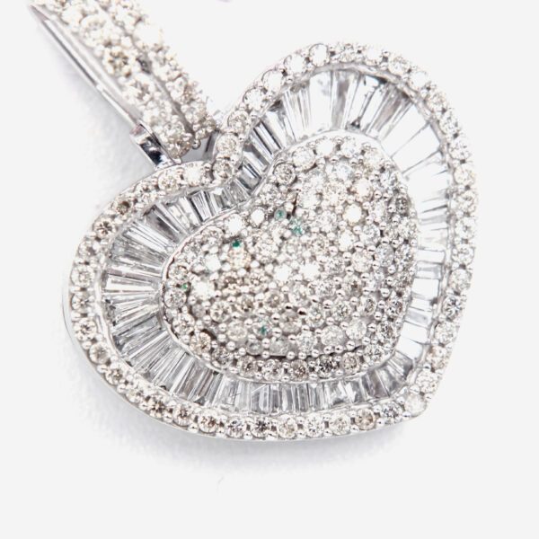 Crystal Lattice Diamond Heart Pendant - Image 3