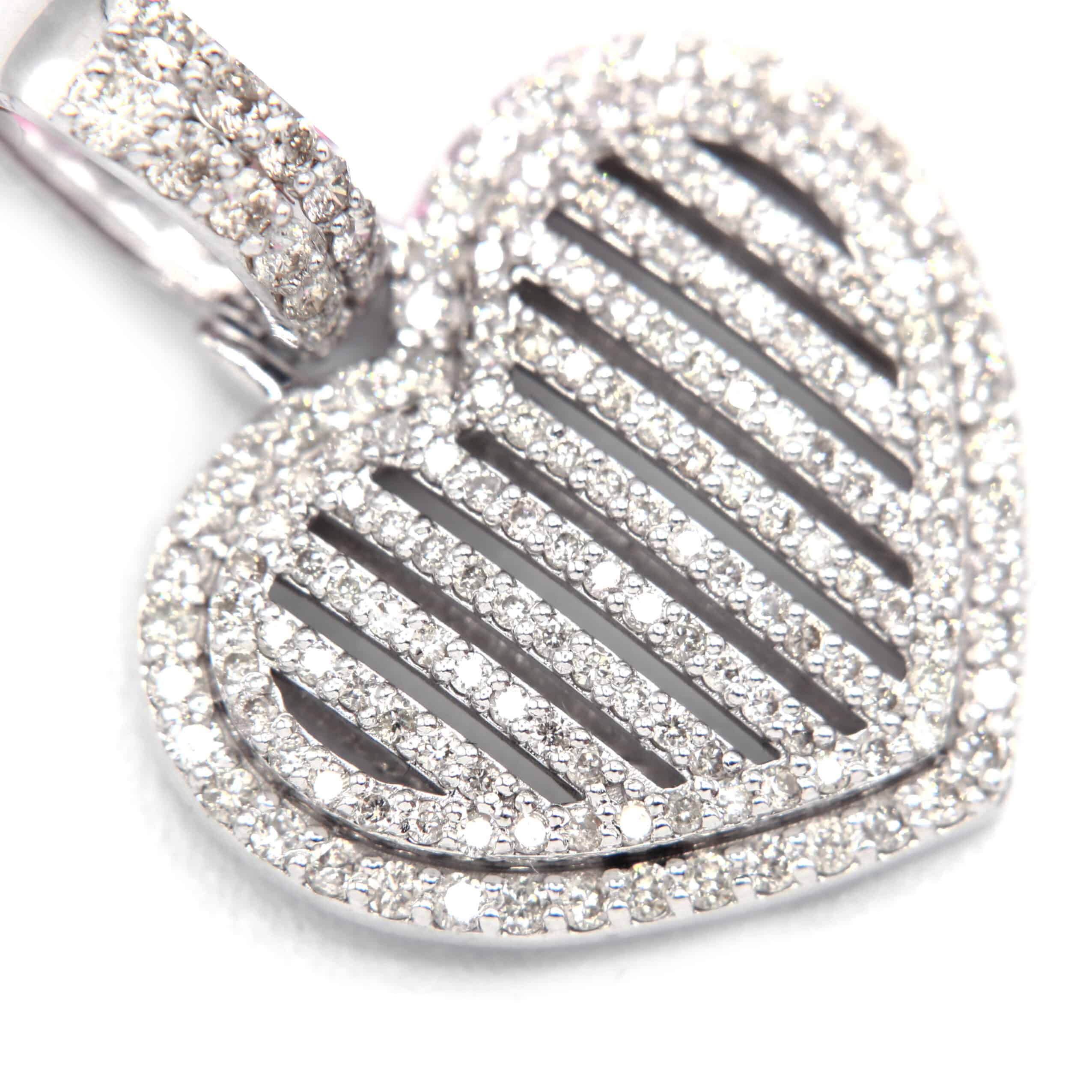Silhouette Diamond Heart Pendant - Image 3
