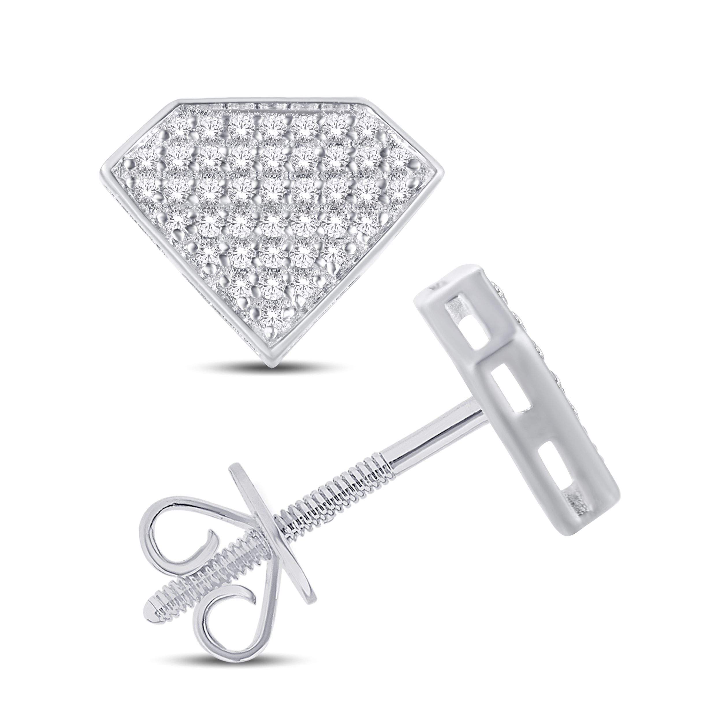 10 Karat White Gold 0.23 Carat Diamond Earrings