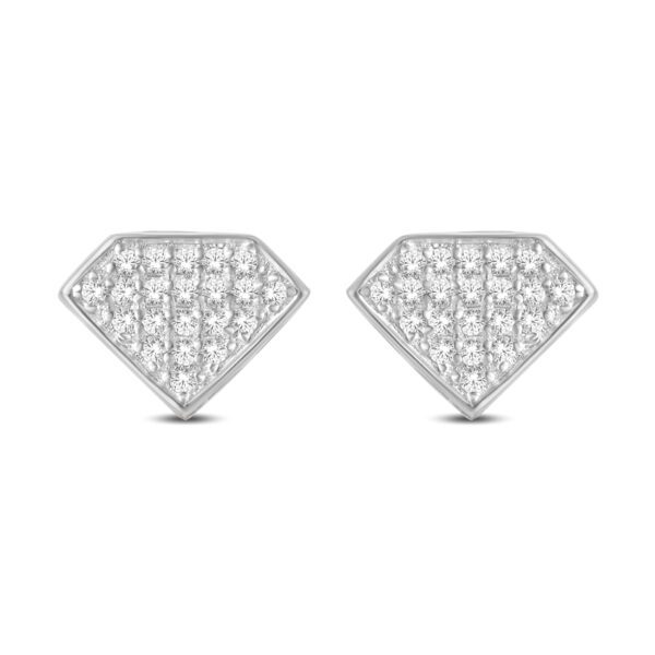 10 Karat White Gold 0.23 Carat Diamond Earrings - Image 3