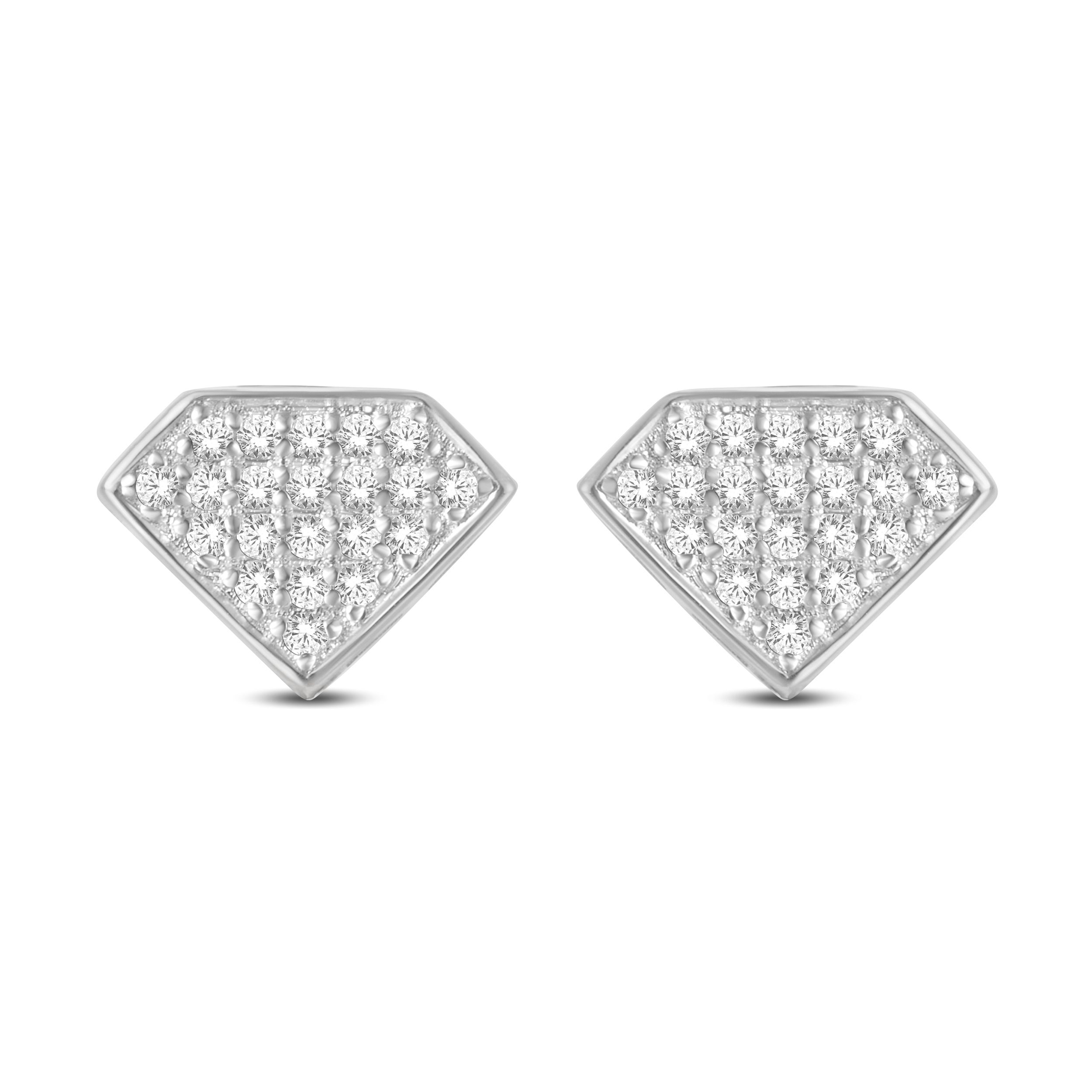 10 Karat White Gold 0.23 Carat Diamond Earrings - Image 3