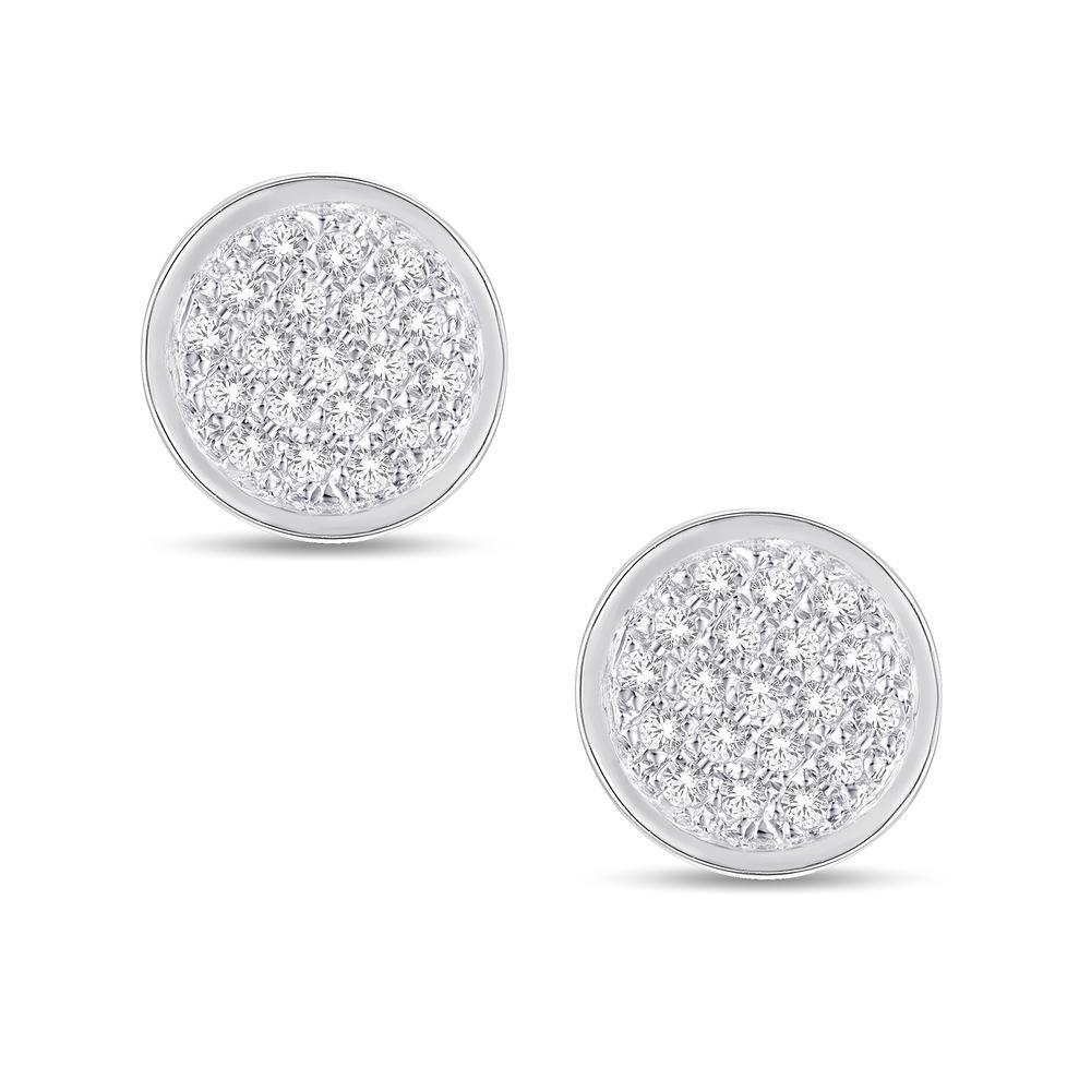 0.10 Carat Diamond Round Earrings - Image 4
