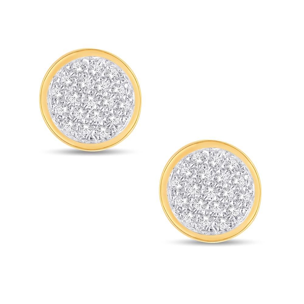0.10 Carat Diamond Round Earrings - Image 2