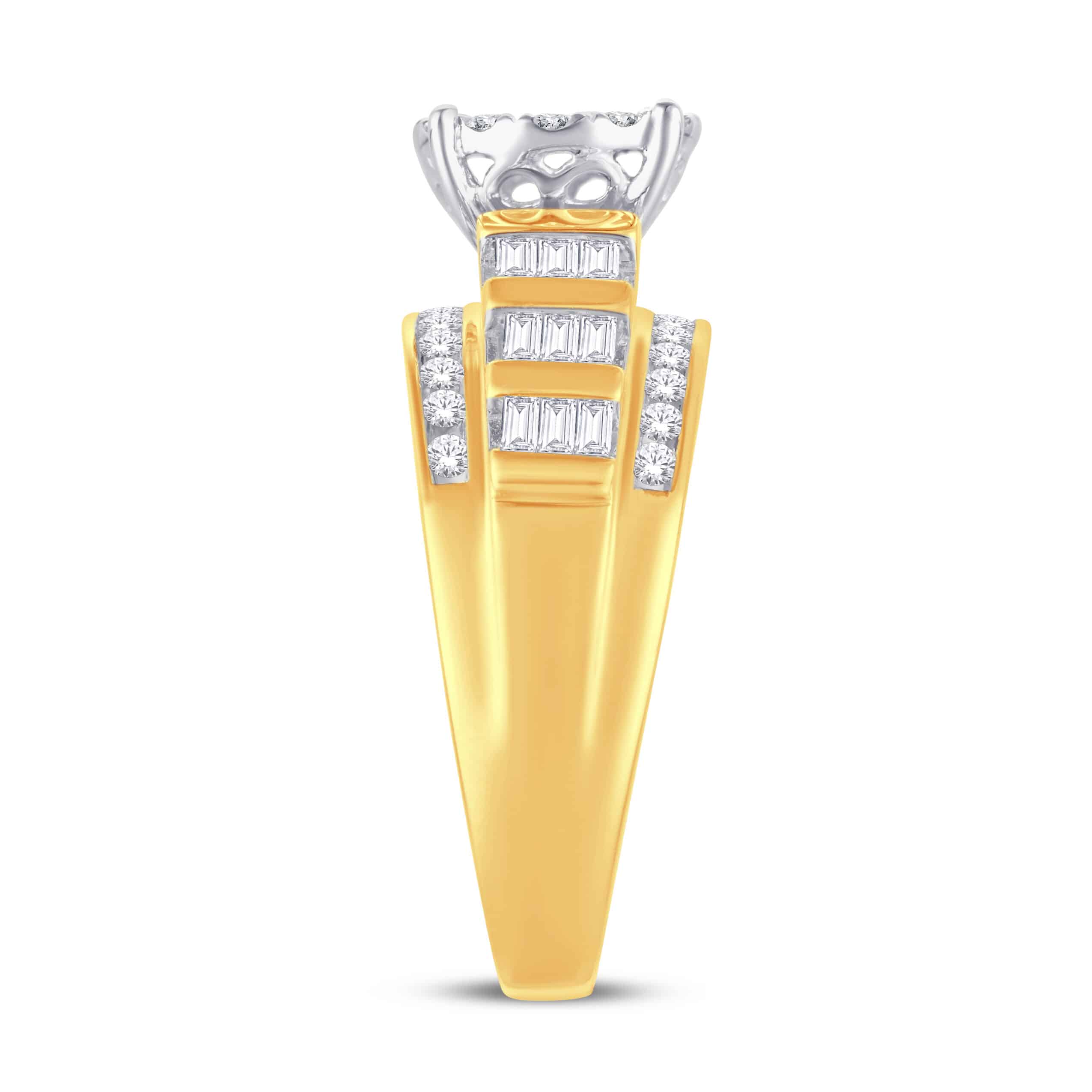 10 Karat Yellow Gold 1.00 Carat Diamond Round Ladies Ring - Image 3