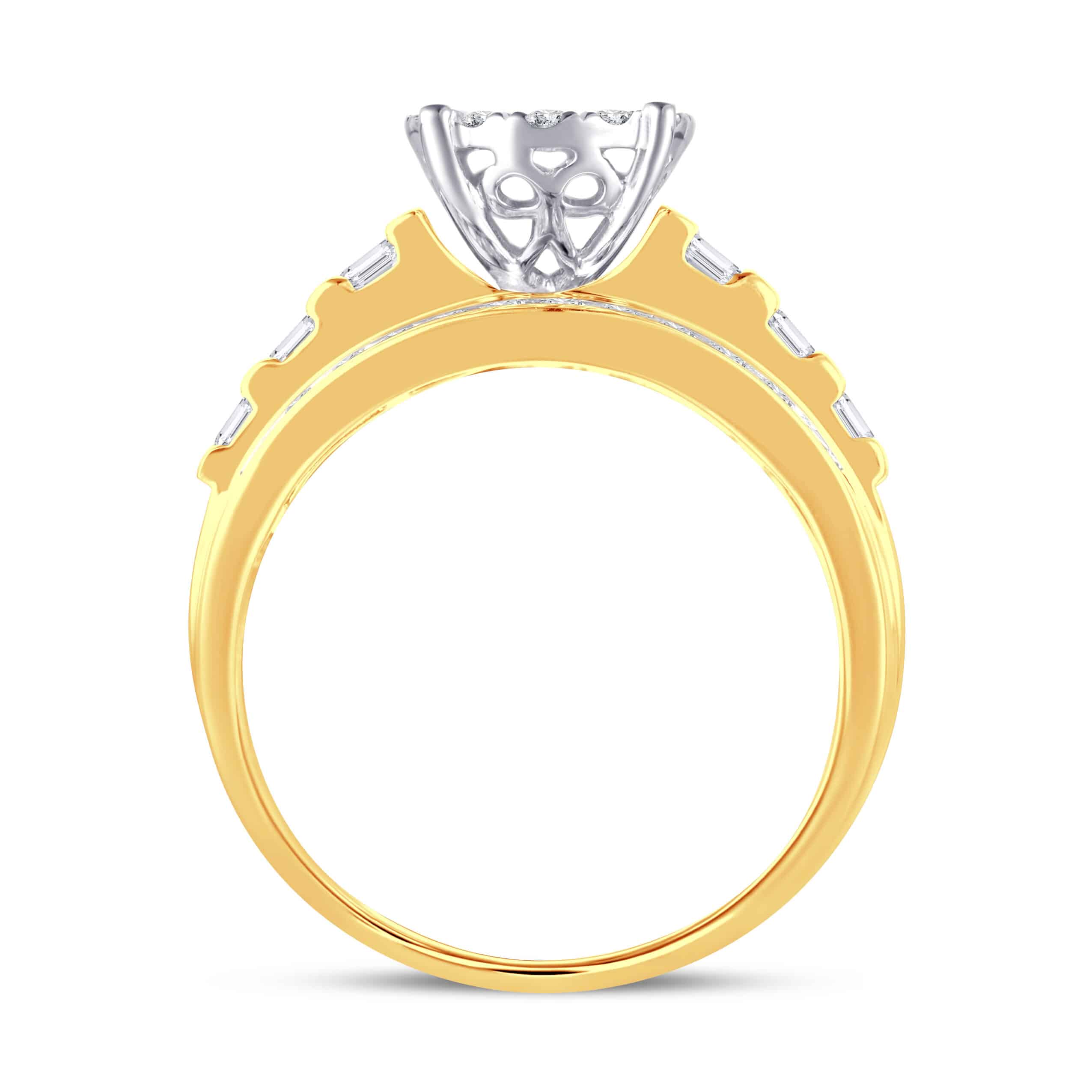 10 Karat Yellow Gold 1.00 Carat Diamond Round Ladies Ring - Image 2