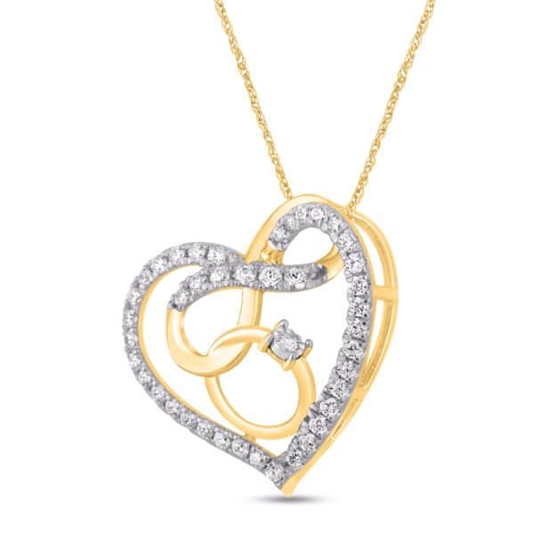 10 Karat Yellow Gold 0.25 Carat Diamond Fashion Pendant - Image 3