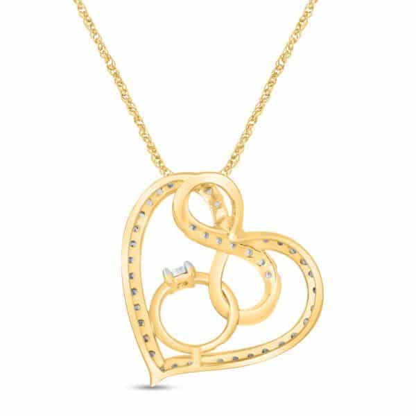 10 Karat Yellow Gold 0.25 Carat Diamond Fashion Pendant - Image 2