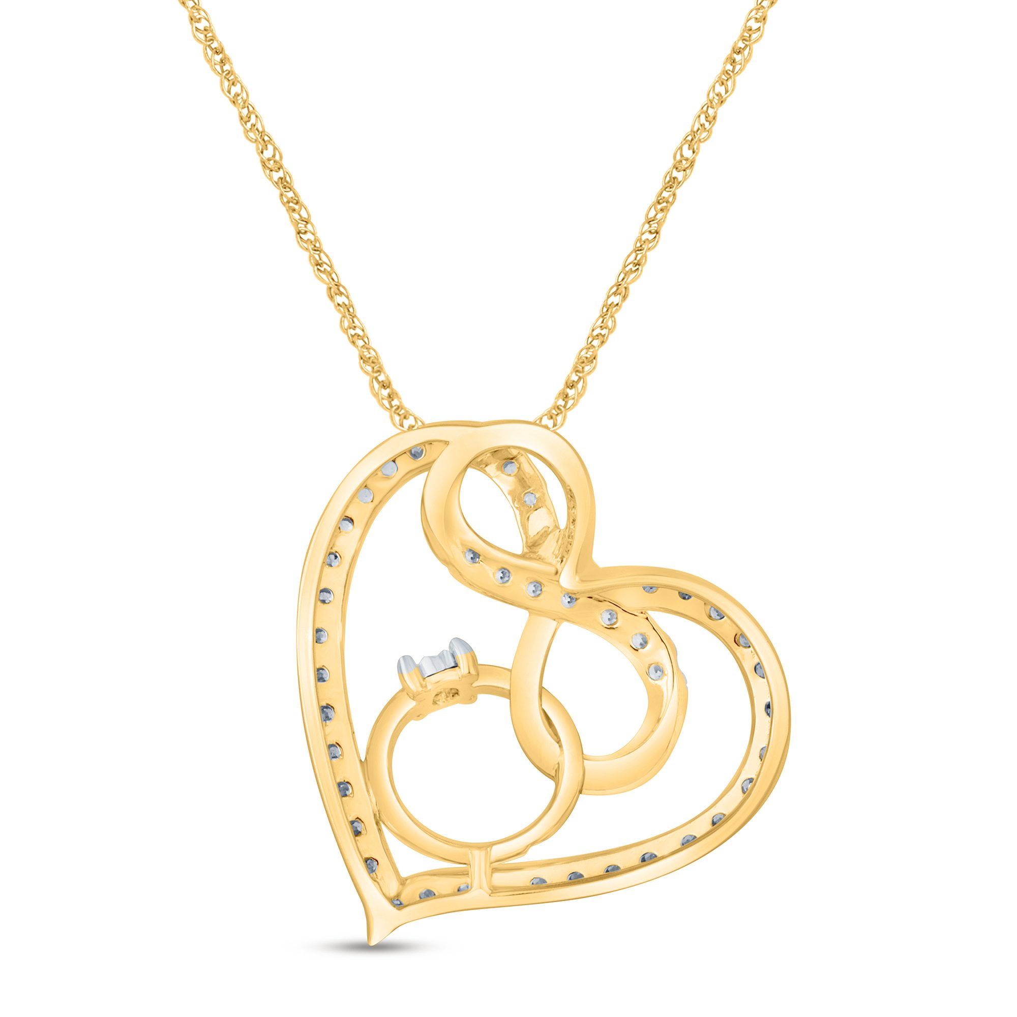 10 Karat Yellow Gold 0.25 Carat Diamond Fashion Pendant - Image 2