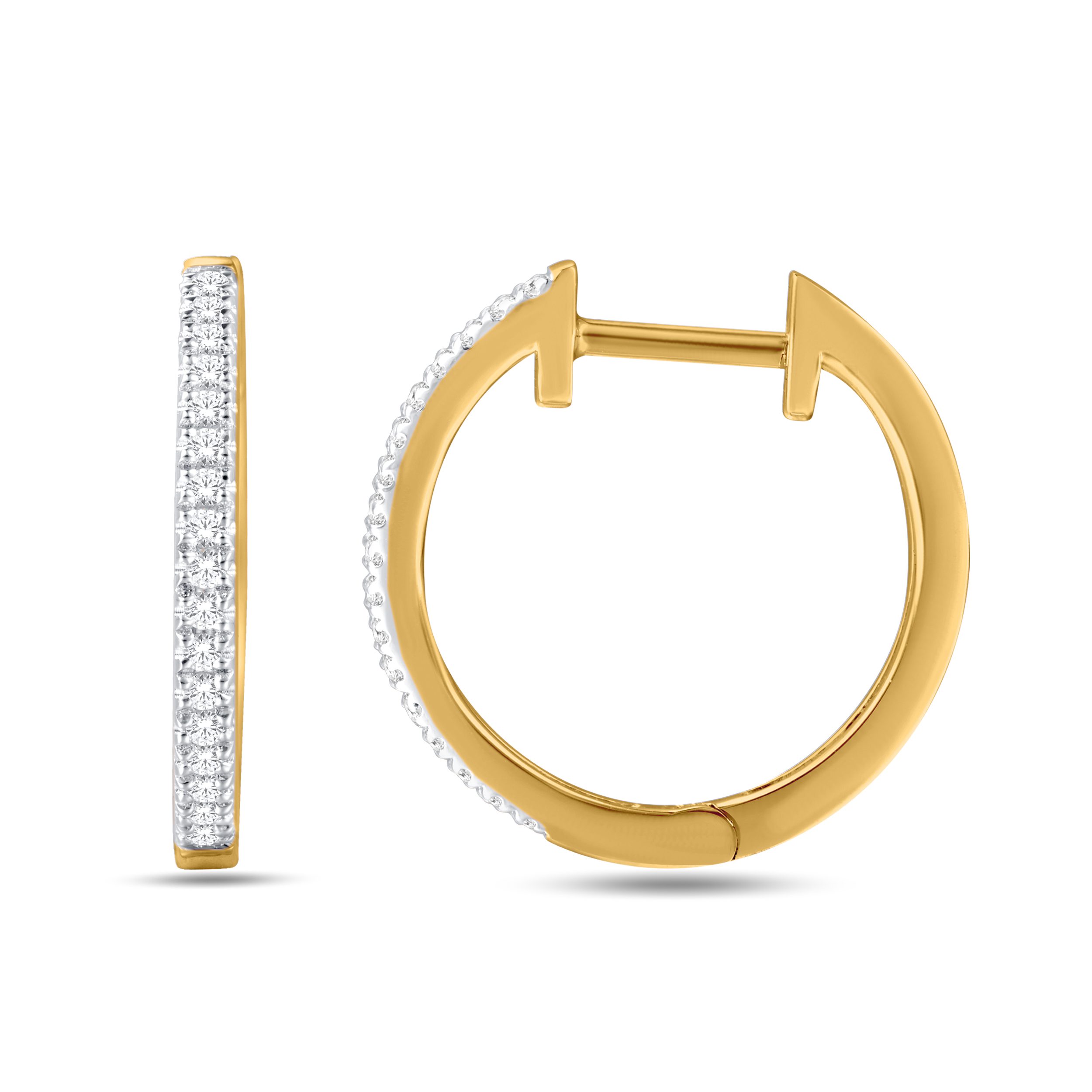 0.11 Carat Diamond Classic Hoops