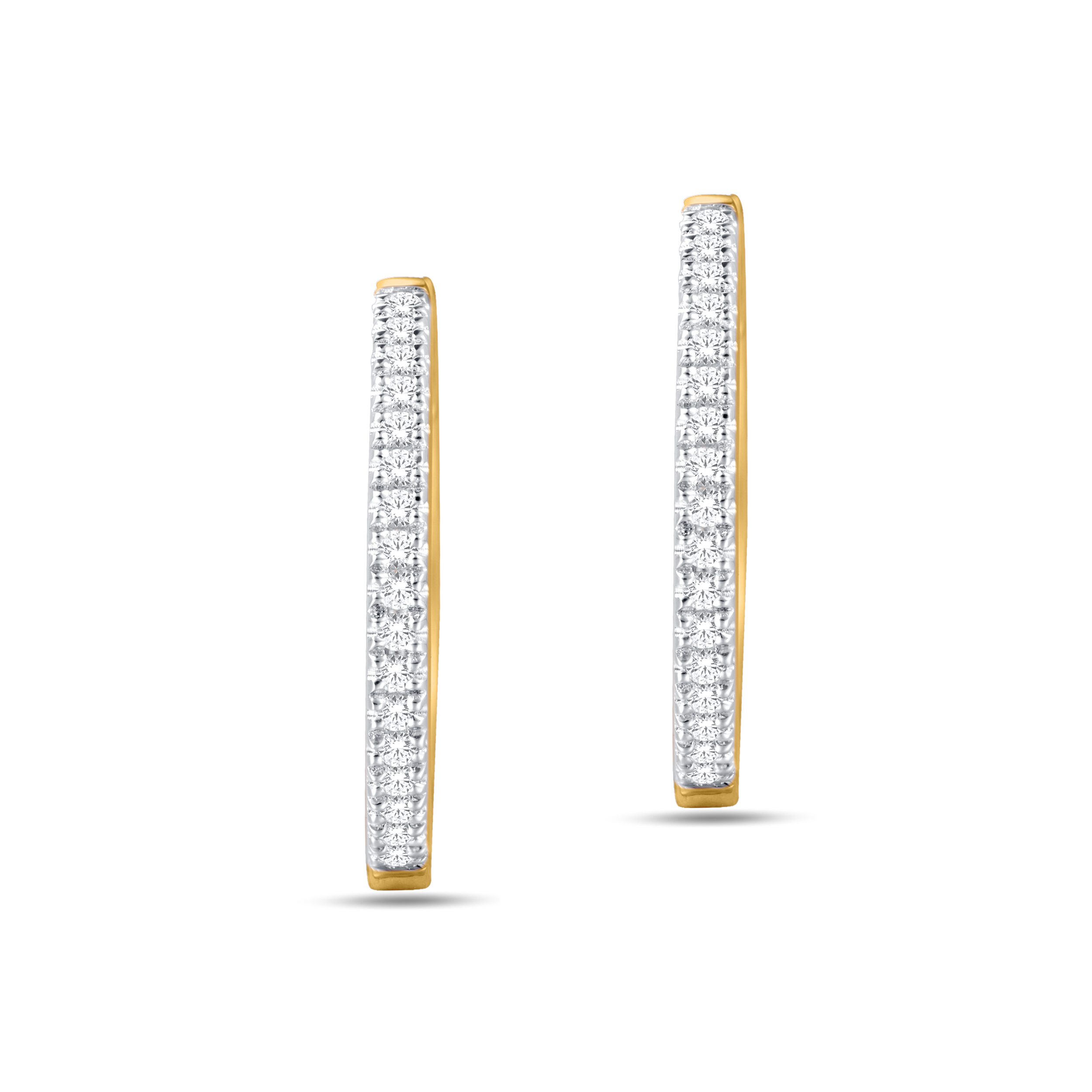 0.11 Carat Diamond Classic Hoops - Image 2