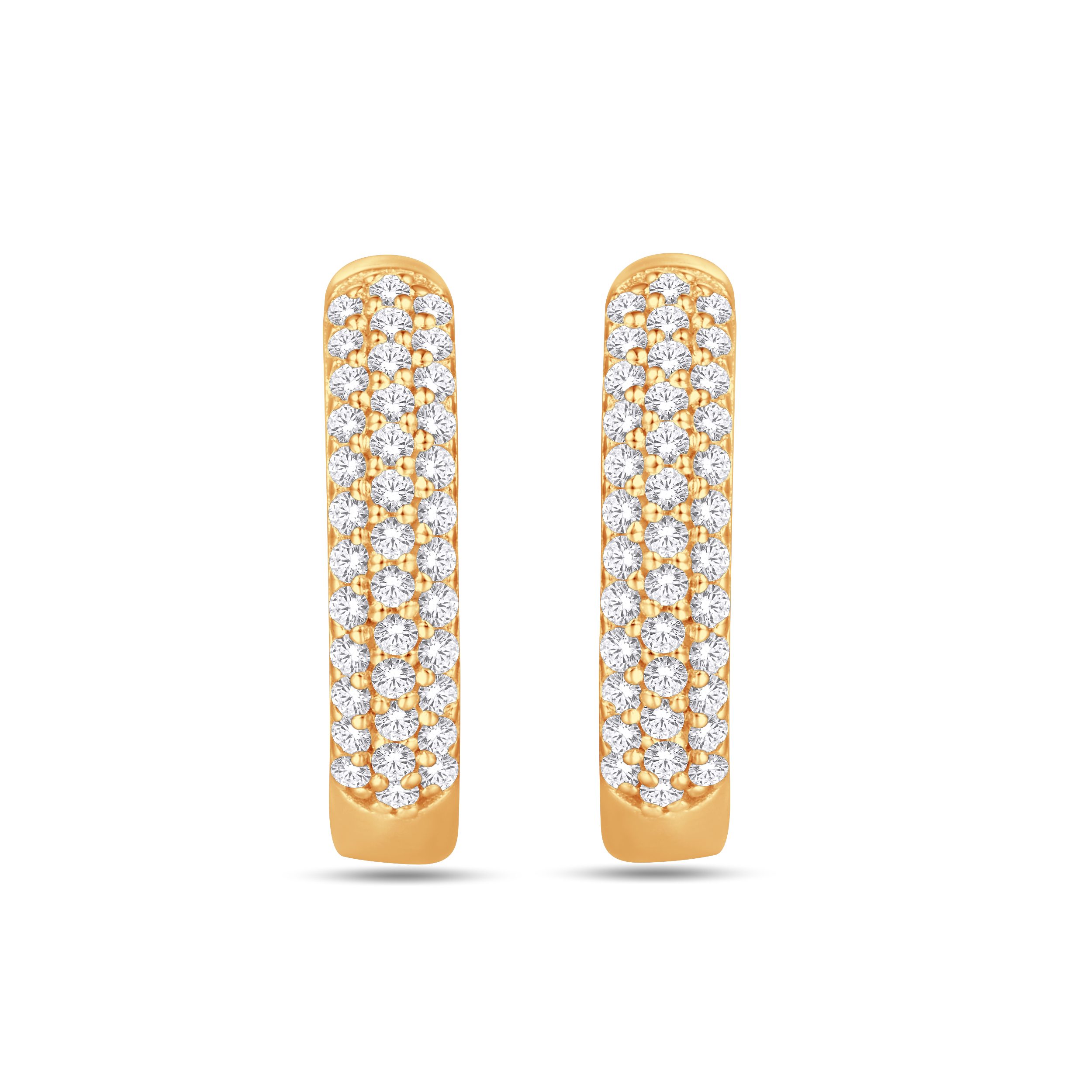 10 Karat Yellow Gold 0.22 Carat Diamond Classic Hoops - Image 3