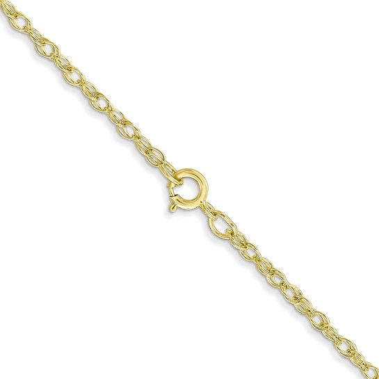 14K 16 inch Carded 1.35mm Cable Rope with Spring Ring Clasp Chain - Image 4