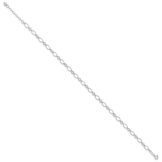 14k Fancy Link 9in with 1in ext Anklet - Image 11
