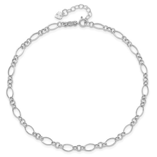 14k Fancy Link 9in with 1in ext Anklet - Image 10
