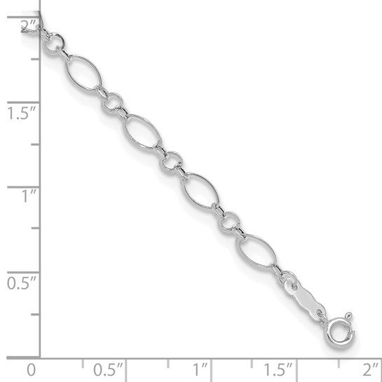 14k Fancy Link 9in with 1in ext Anklet - Image 9