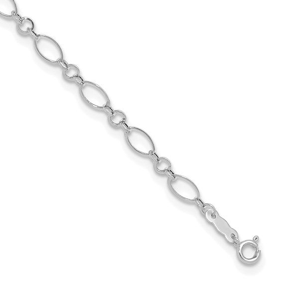 14k Fancy Link 9in with 1in ext Anklet - Image 12
