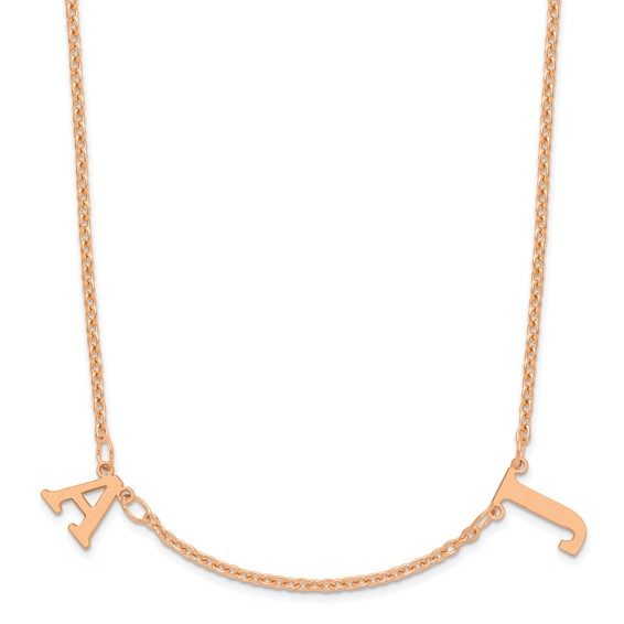 1-8 Satin Initials Necklace - Image 5