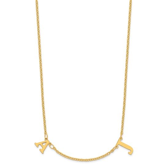 1-8 Satin Initials Necklace - Image 6