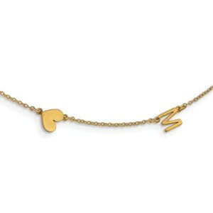 Brushed 1-5 Initial/Symbol Necklace