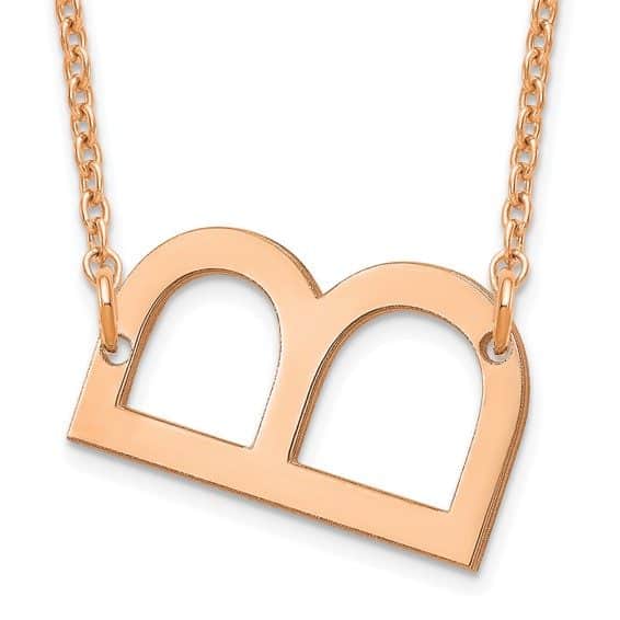 Polished Small Letter A to Z Necklace - Image 2