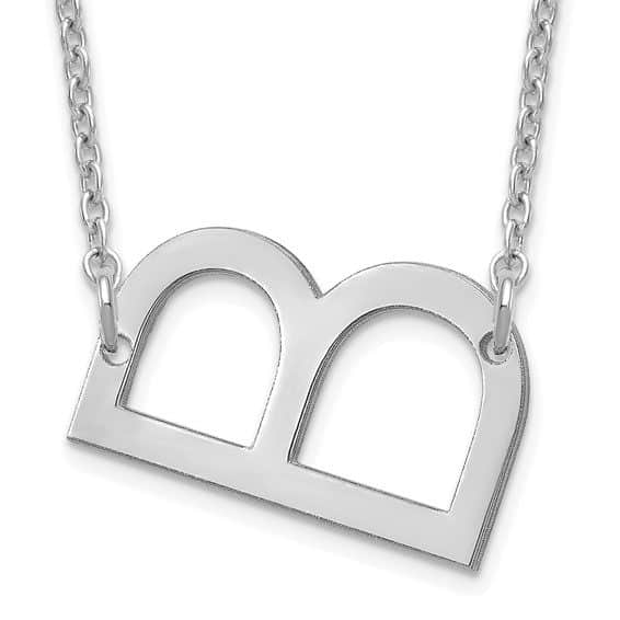 Polished Small Letter A to Z Necklace - Image 8