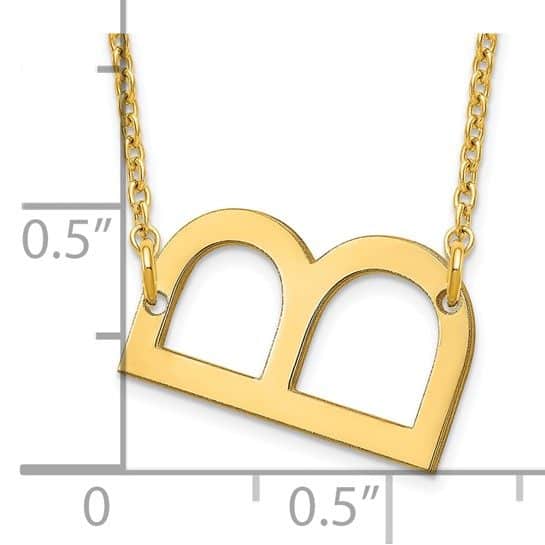 Polished Small Letter A to Z Necklace - Image 6