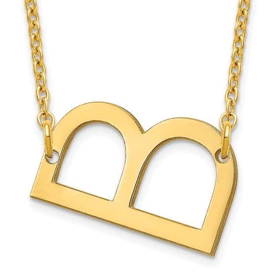 Polished Small Letter A to Z Necklace - Image 5