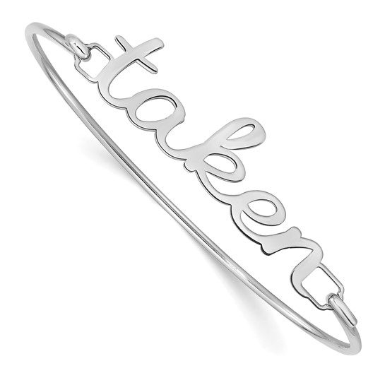 Name Plate on Sterling Silver Bangle - Image 2