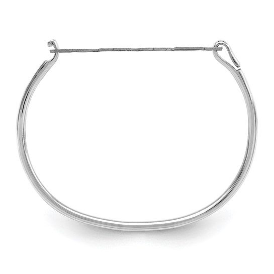 14k Yellow Gold Name Plate on Sterling Silver Bangle - Image 5