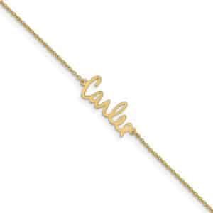 14k Yellow Gold/Rose Gold/White Gold Signature Bracelet
