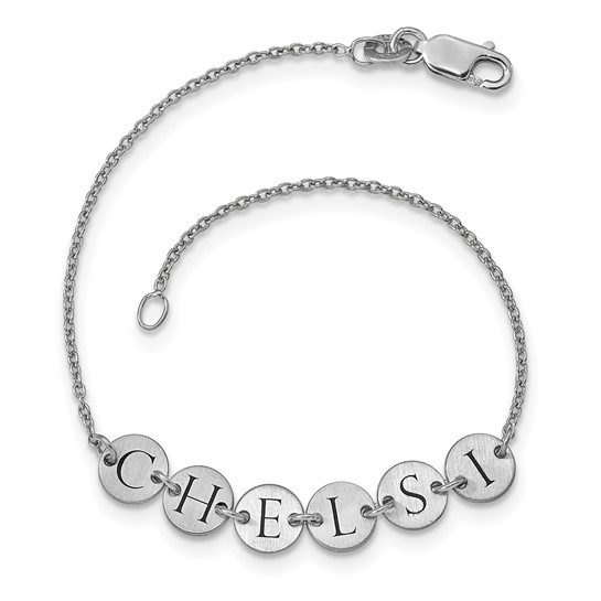 Epoxy Letter Disc Bracelet - Image 7