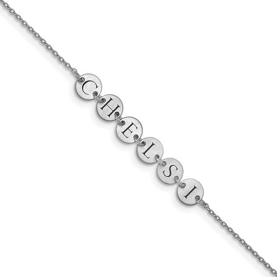 Epoxy Letter Disc Bracelet - Image 6