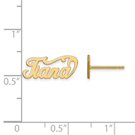 Name Plate Post Earrings - Image 4