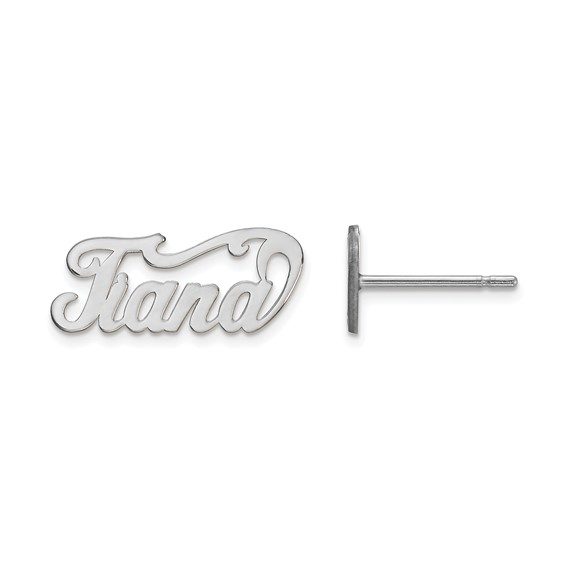 Name Plate Post Earrings - Image 2