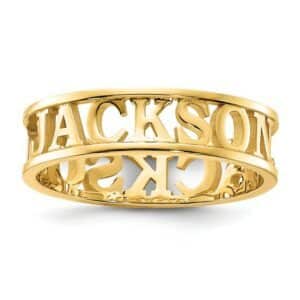 Cut-out Name Ring