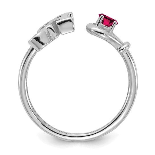 4K Yellow and White Gold Letter with Birthstone Ring' - Image 4