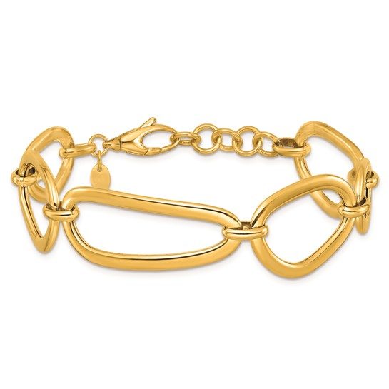 Herco 14K Polished Fancy Contemporary Link 7 Inch with .75 Inch Extension Bracelet - Image 4