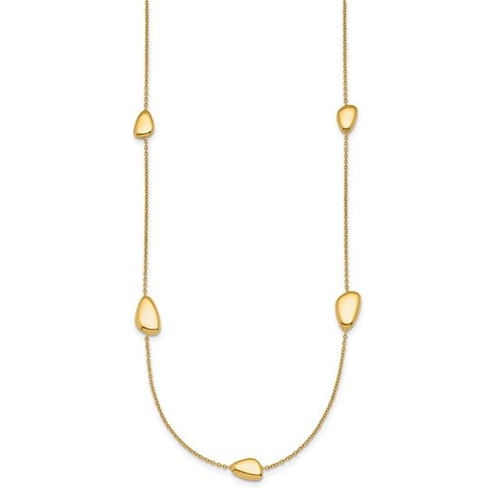 Herco 14K Polished Contemporary Station 16 in with 2in ext. Necklace - Image 5