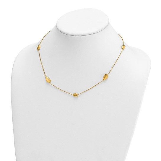 Herco 14K Polished Contemporary Station 16 in with 2in ext. Necklace - Image 4