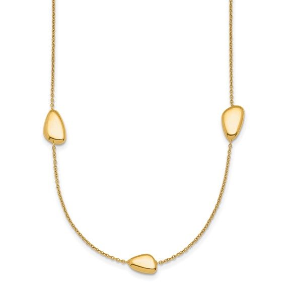 Herco 14K Polished Contemporary Station 16 in with 2in ext. Necklace