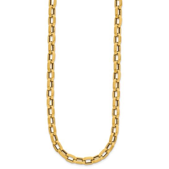 Herco 14K Polished 5.85mm Hexagonal Link 18 Inch Necklace - Image 4