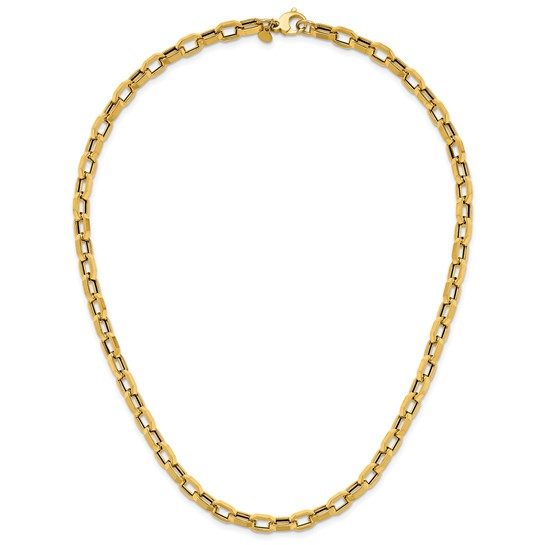 Herco 14K Polished 5.85mm Hexagonal Link 18 Inch Necklace - Image 5