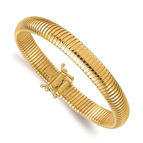 Herco 14K Polished 8.4mm Omega 7.25 inch Bracelet