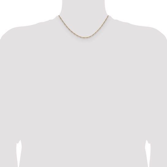 14k 1.9mm Semi-Solid Figaro Chain - Image 3