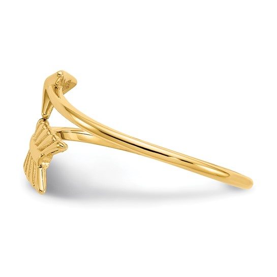 14K Polished Arrow Ring - Image 4