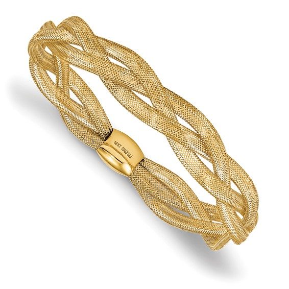 Leslie's 14K Fancy Stretch Bangle Bracelet