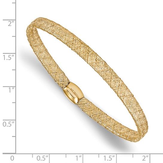 Leslie's 14K Fancy Stretch Bangle Bracelet - Image 4