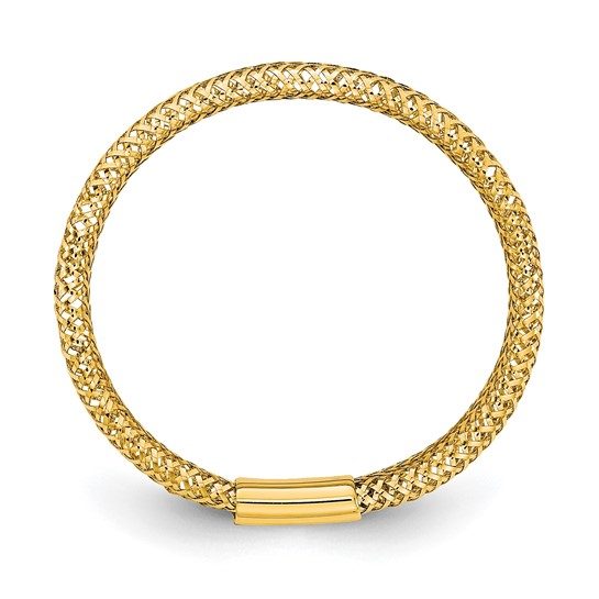 Leslie's 14k Polished/Textured Stretch Ring - Image 2