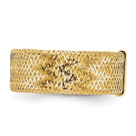 Leslie's 14k Polished/Textured Stretch Ring - Image 6